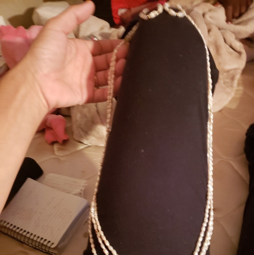 14k pearl necklace with 14k matching pearl earrin